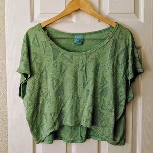 Happening In The Present Geometric Crop Top